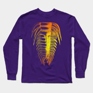 Trilobite Orange Yellow Color Splash Design Long Sleeve T-Shirt